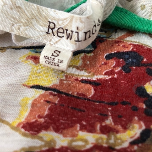 Rewind cold shoulder floral hi low short sleeve - Picture 5 of 8